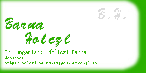 barna holczl business card